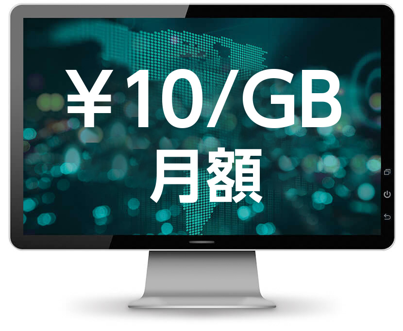 10円/GB 月額